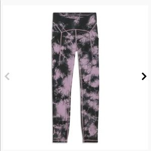 NWOT Lululemon power thru tie dye leggings size 8